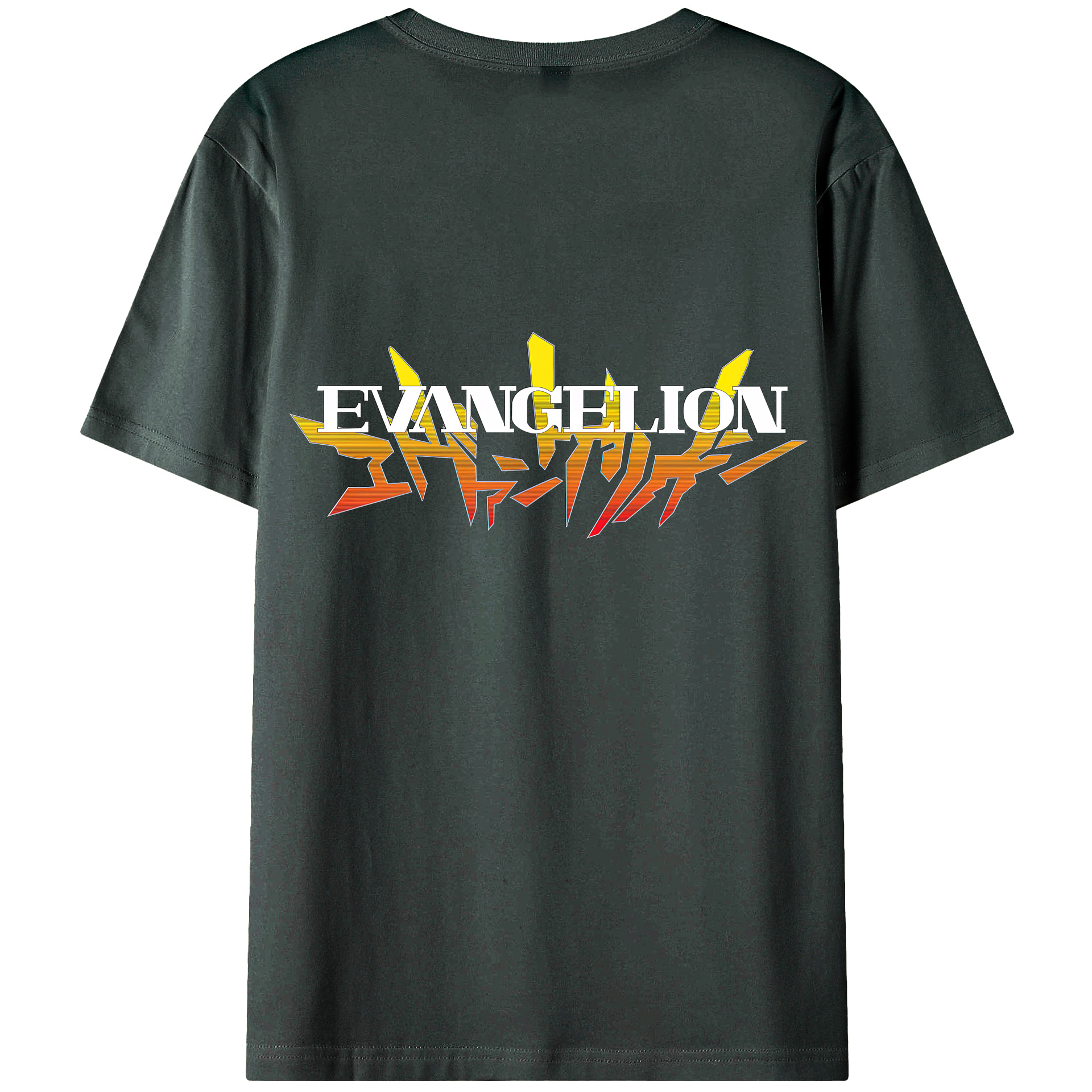 （画像用） EVA 新世紀エヴァンゲリオン 綿100％ メンズ半袖Tシャツ（バックプリント） 通気性